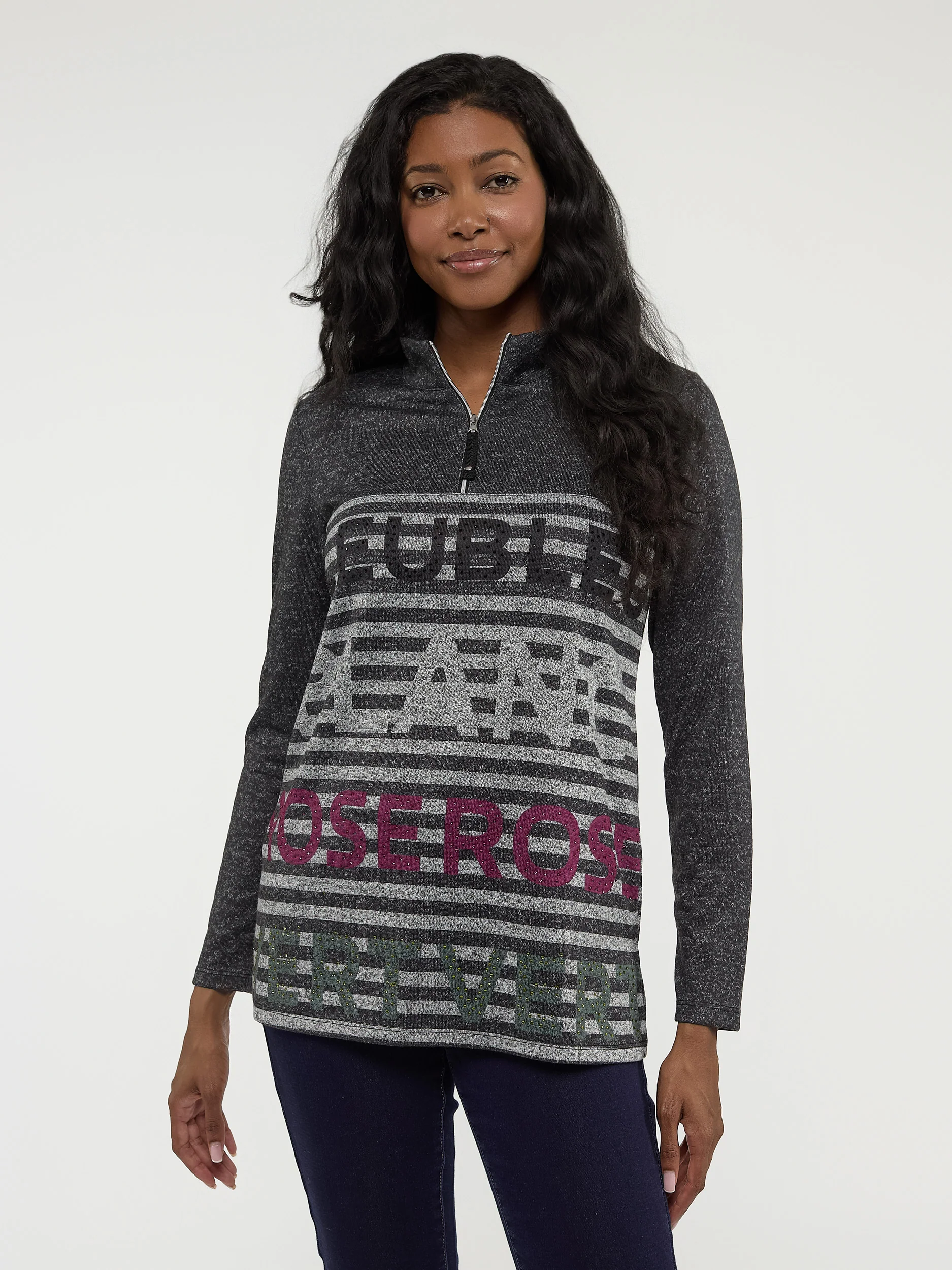 Tunique en tricot semi-ajustée à manches longues - Image 6