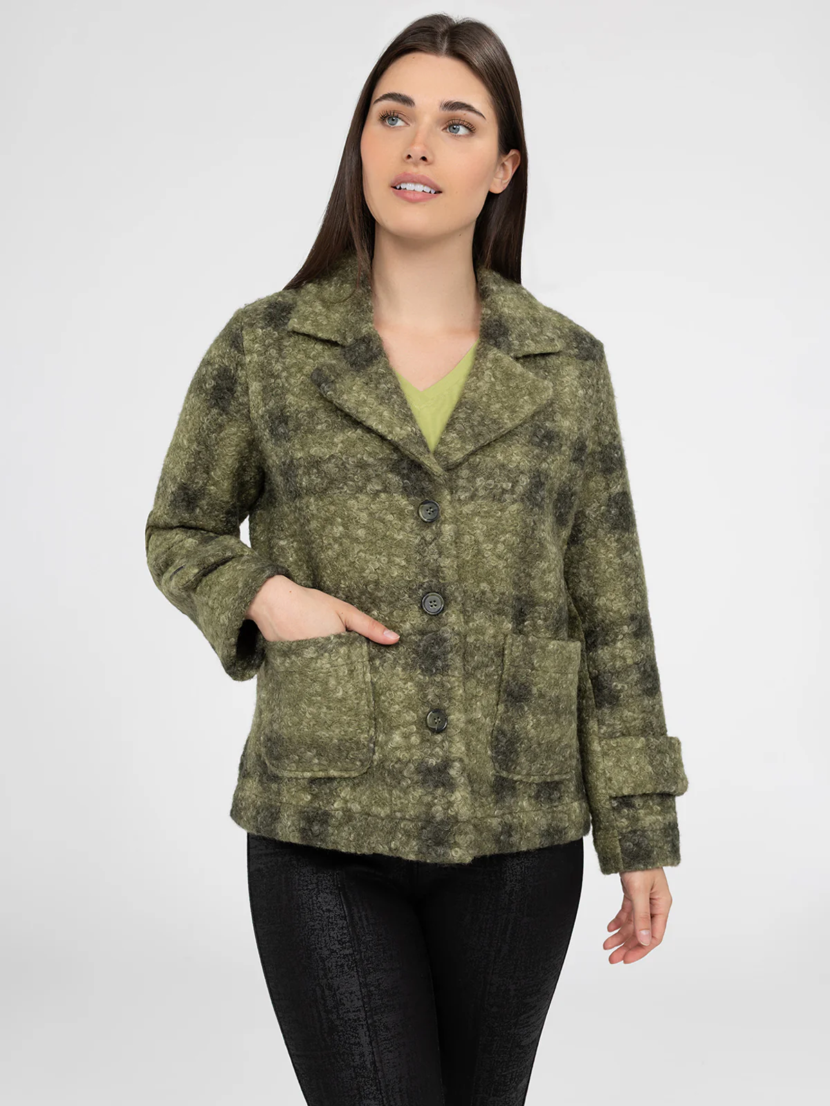 Veste semi-ajustée à manches longues